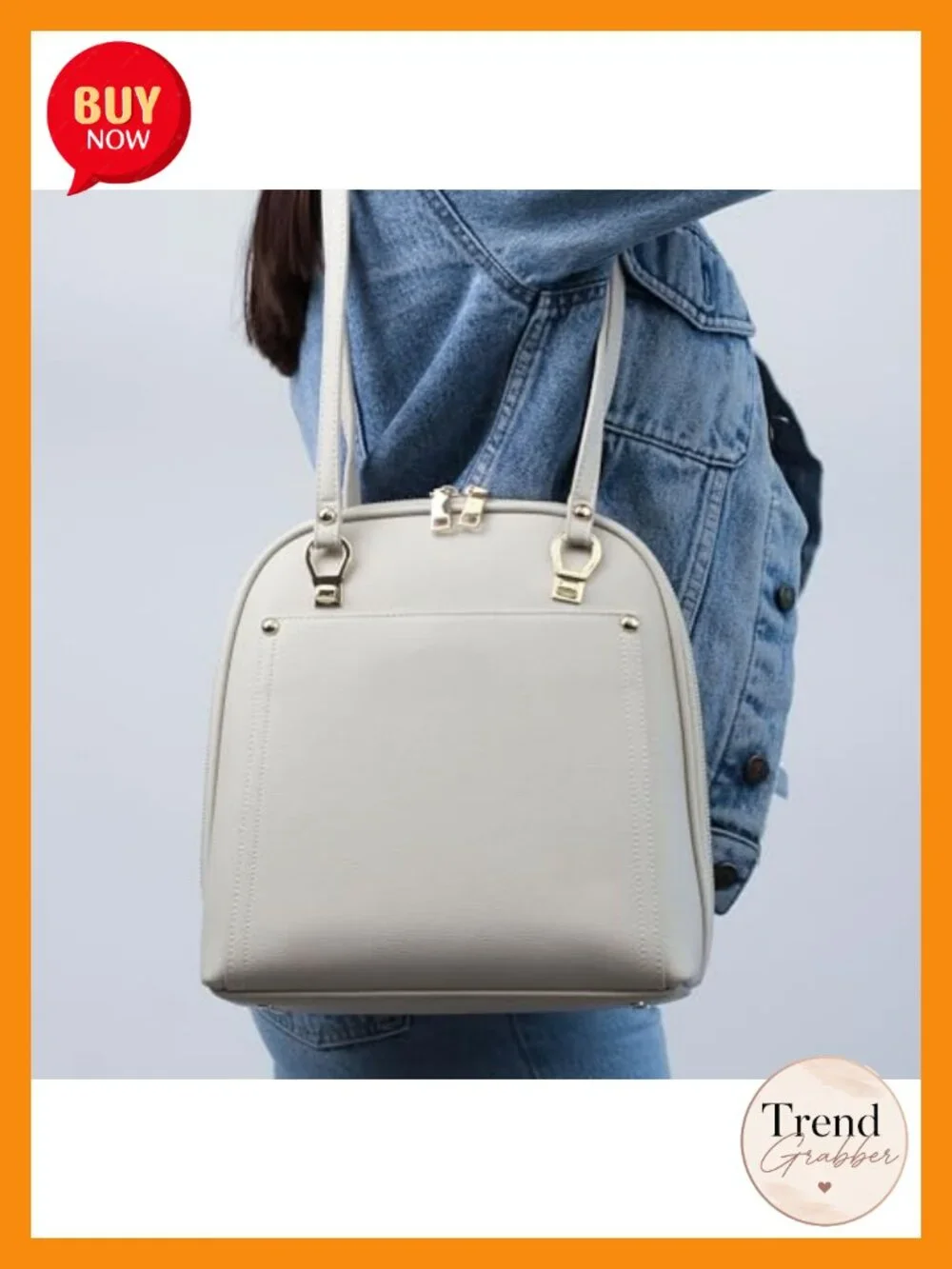 Vegan Leather Convertible Backpack Purse for Women | Shoulder Strap Bag | MMS